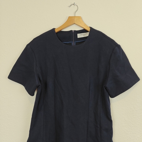 M.M. Lafleur The Krader Crew neck Top Textured Ponte In Navy Blue Size Medium - Picture 7 of 14